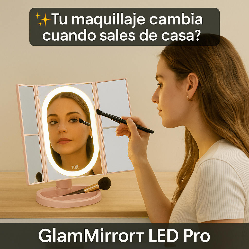 GlamMirror™ LED Pro – Tu rutina de belleza con luz y precisión profesional