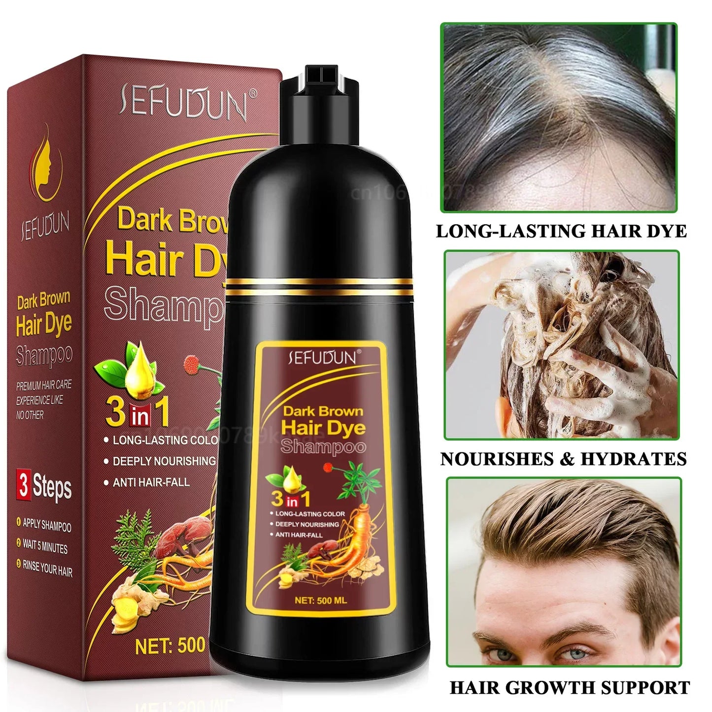 Hair Dye Shampoo™ | Tinte Orgánico 3 en 1