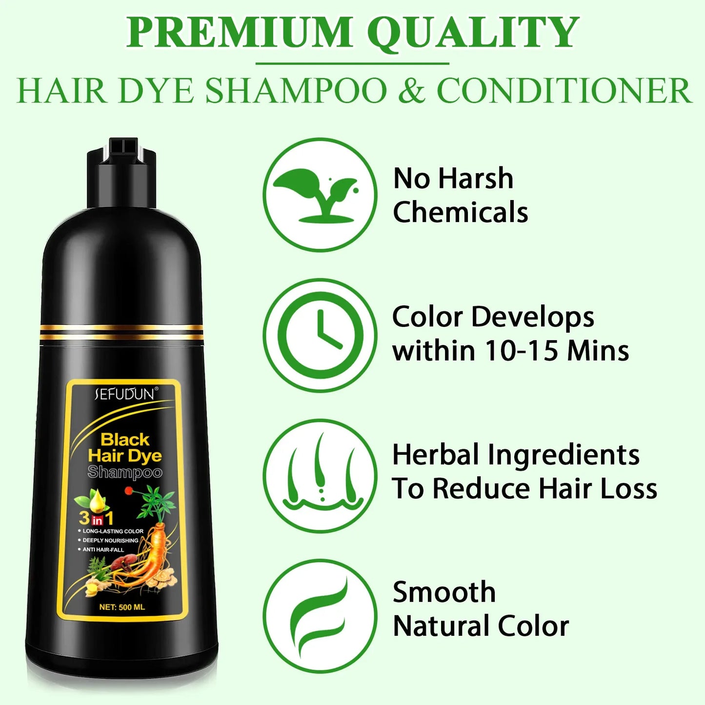 Hair Dye Shampoo™ | Tinte Orgánico 3 en 1